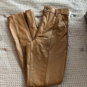 Faux leather pant